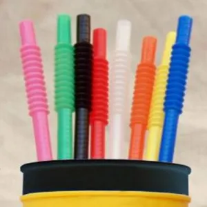 12 Inch Long Reusable Bendable Plastic Stadium Cup Straws