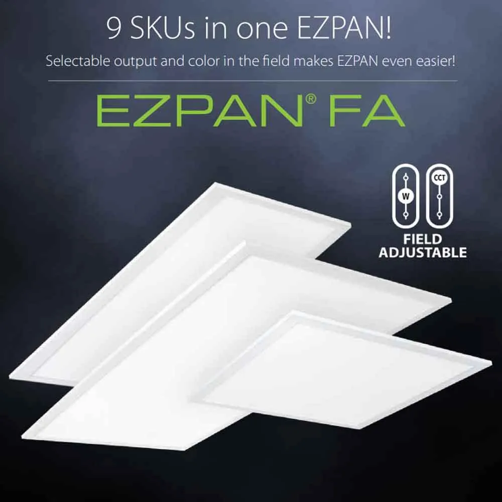 2x4 LED Flat Panel Light, 50 Watts Adjustable, 35K/40K/50K, 120/277V
