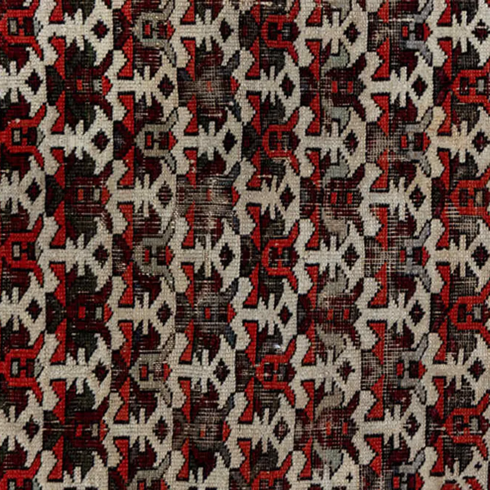 3'8" x 5'9 Antique Armenian Shirvan Rug