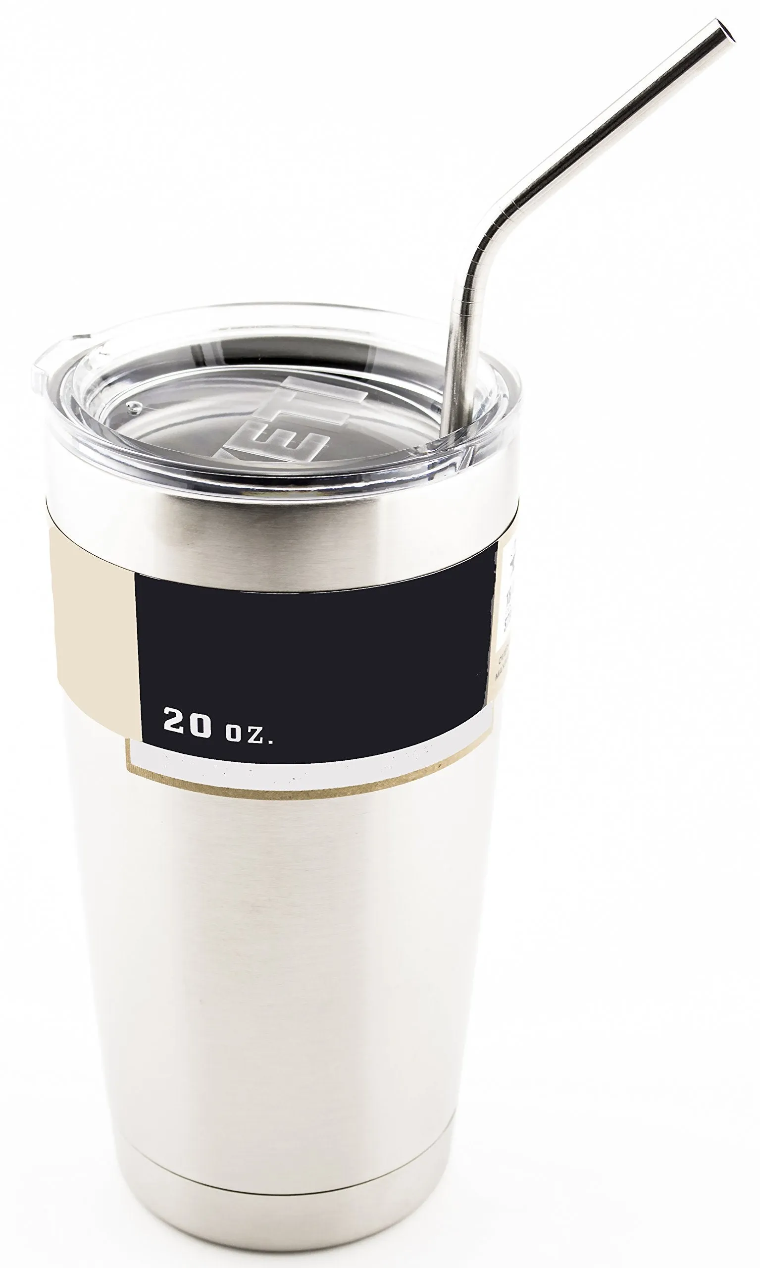 4 Bend Stainless Steel Straws Extra LONG fits 30 oz & 20 oz Yeti Tumbler Rambler Cups - CocoStraw Brand Drinking Straw