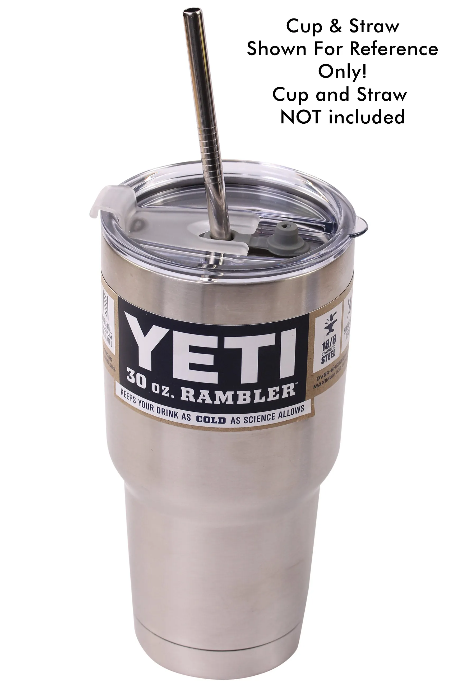 4 Bend Stainless Steel Straws Extra LONG fits 30 oz & 20 oz Yeti Tumbler Rambler Cups - CocoStraw Brand Drinking Straw