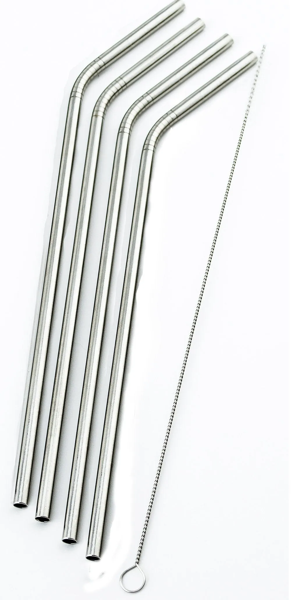 4 Bend Stainless Steel Straws Extra LONG fits 30 oz & 20 oz Yeti Tumbler Rambler Cups - CocoStraw Brand Drinking Straw
