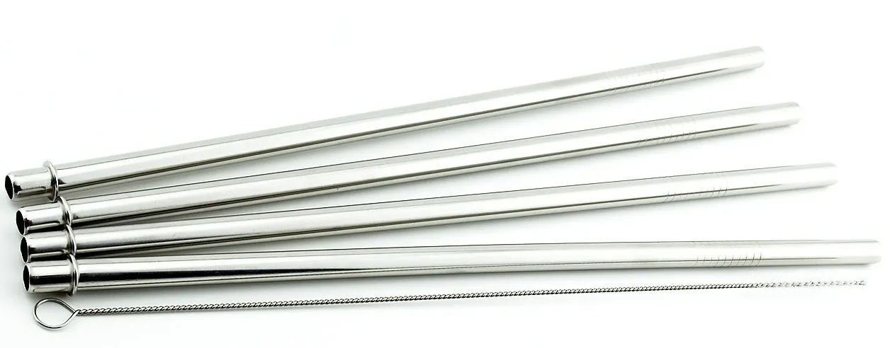 4 Pack Cocostraw for Contigo Shake and Go 20 oz Auto Close Tumbler PerfectFIT 18/8 Stainless Steel Drinking Straws With Cleaning Brush