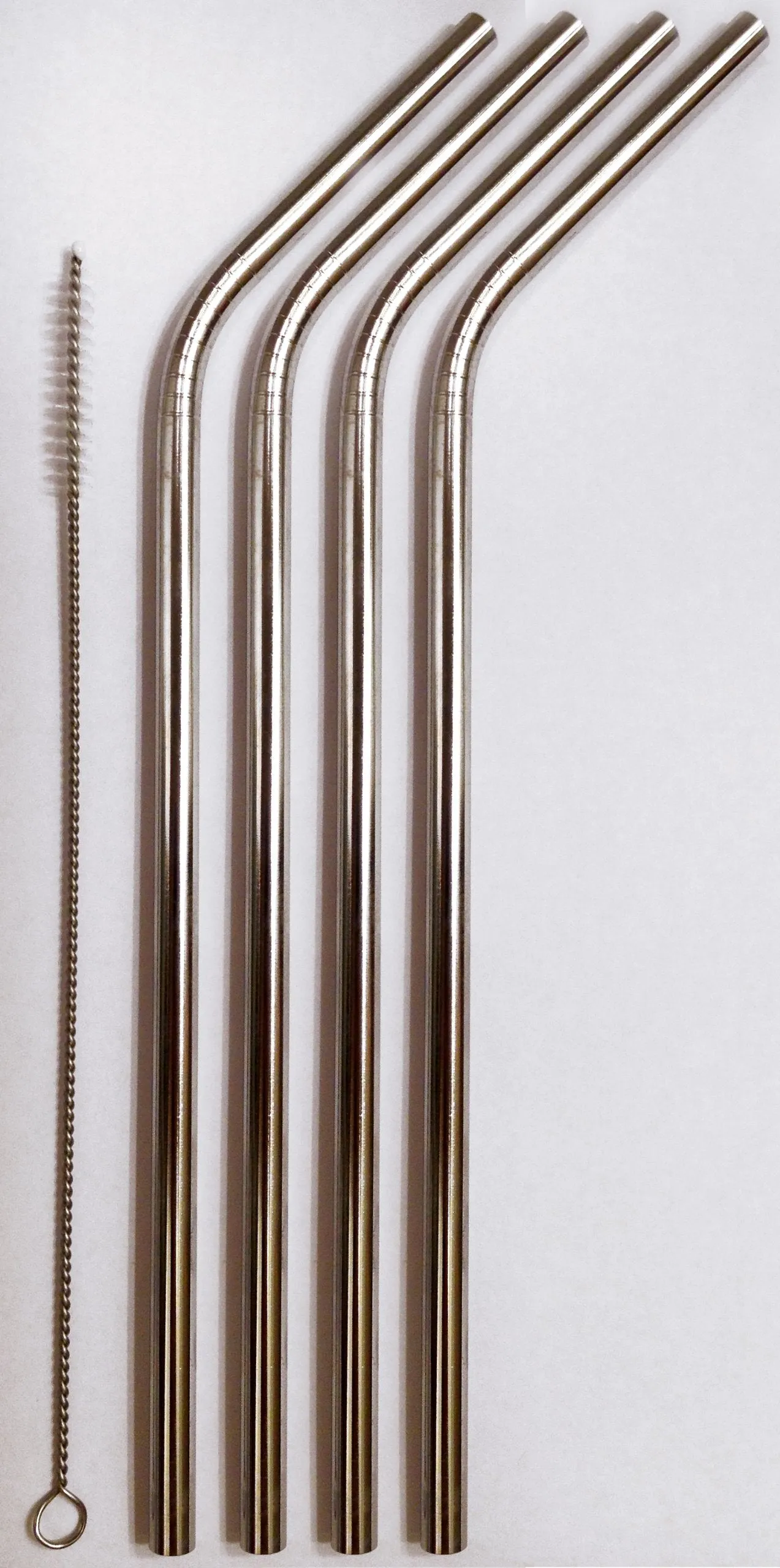 4  Stainless Steel Drinking Straws   Cleaner Brush - Drink Eco Friendly! Fun, Handy, Modern house wares straw