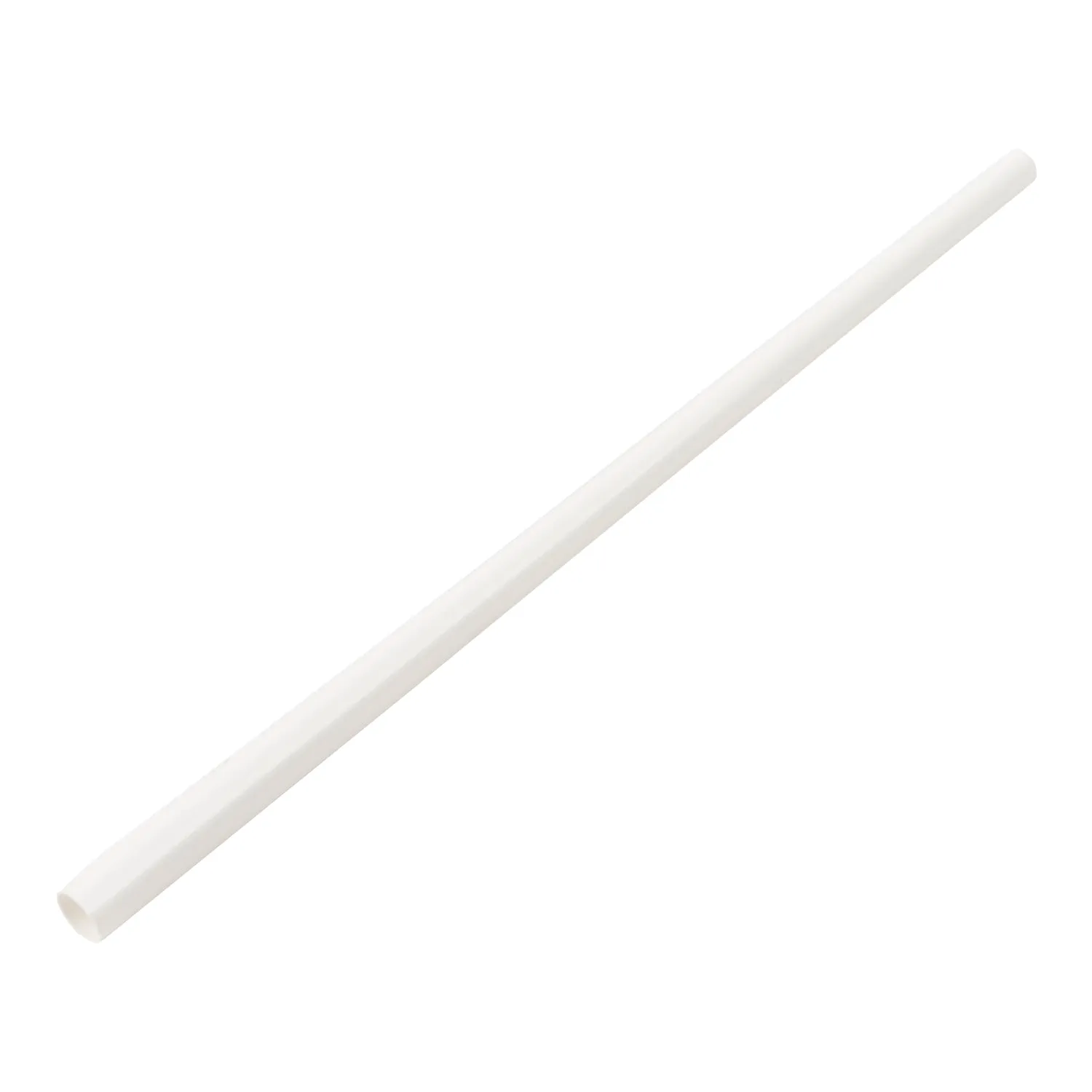 8.5" Giant Milky White/Transparent Paper Wrapped PLA Straws, Case of  7,200