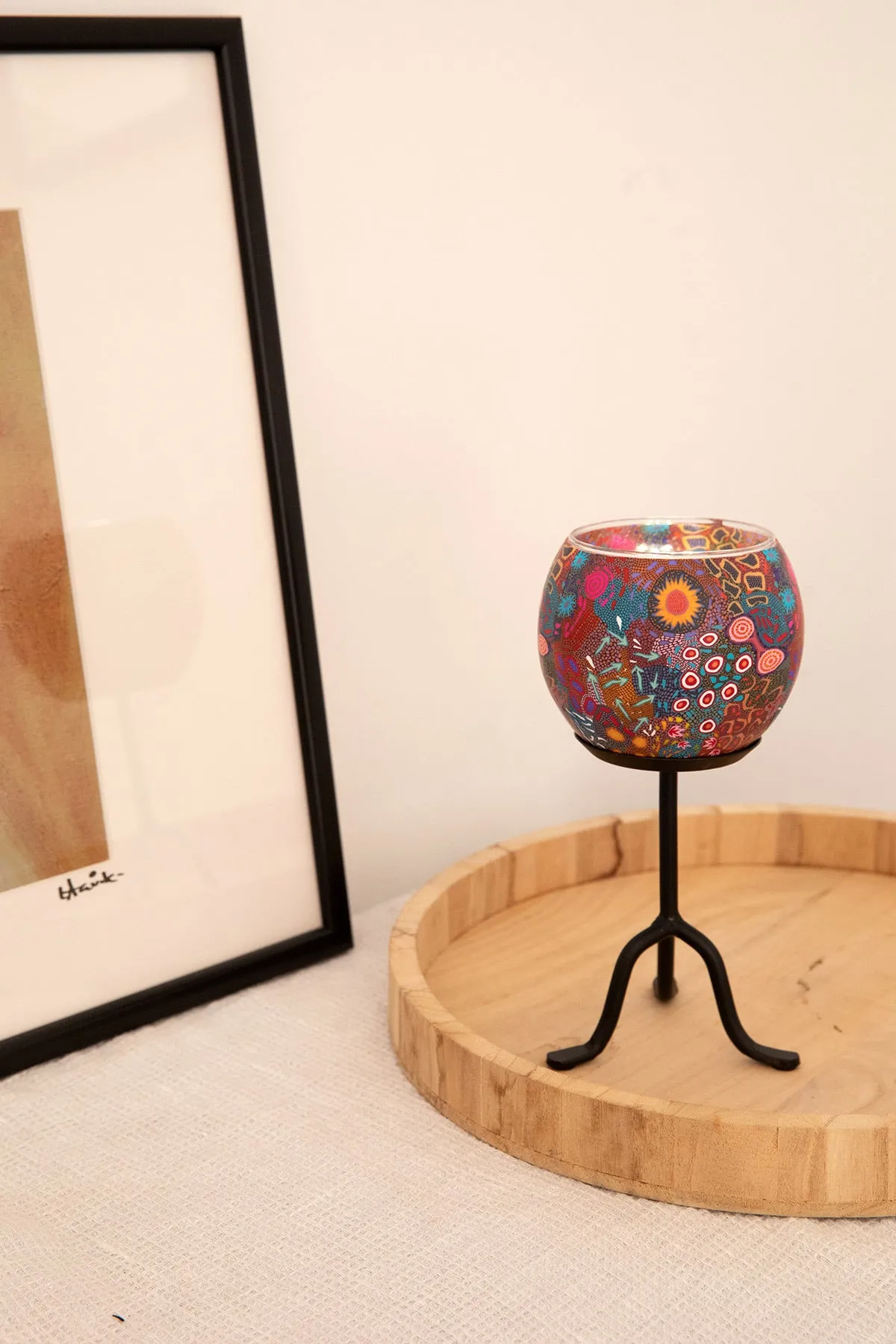 Aboriginal Women's Dreaming Tealight Candle Holder