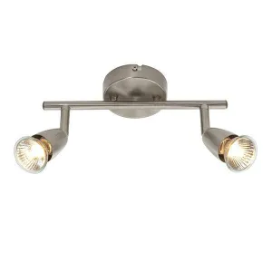 Amalfi 2 x 50 Watt GU10 Satin Nickel Twin Bar Spot Light