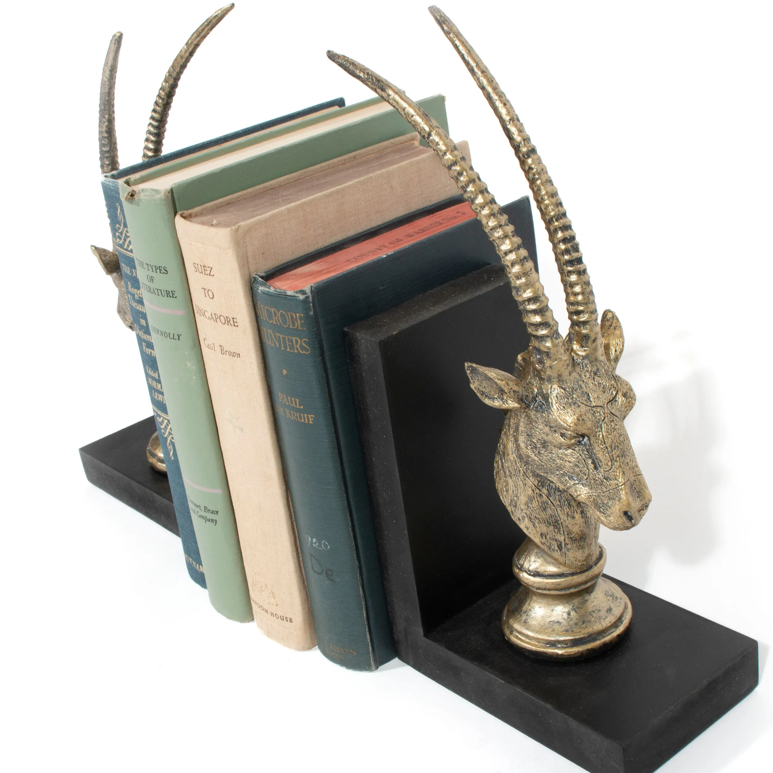 Antelope bookends, Set of 2