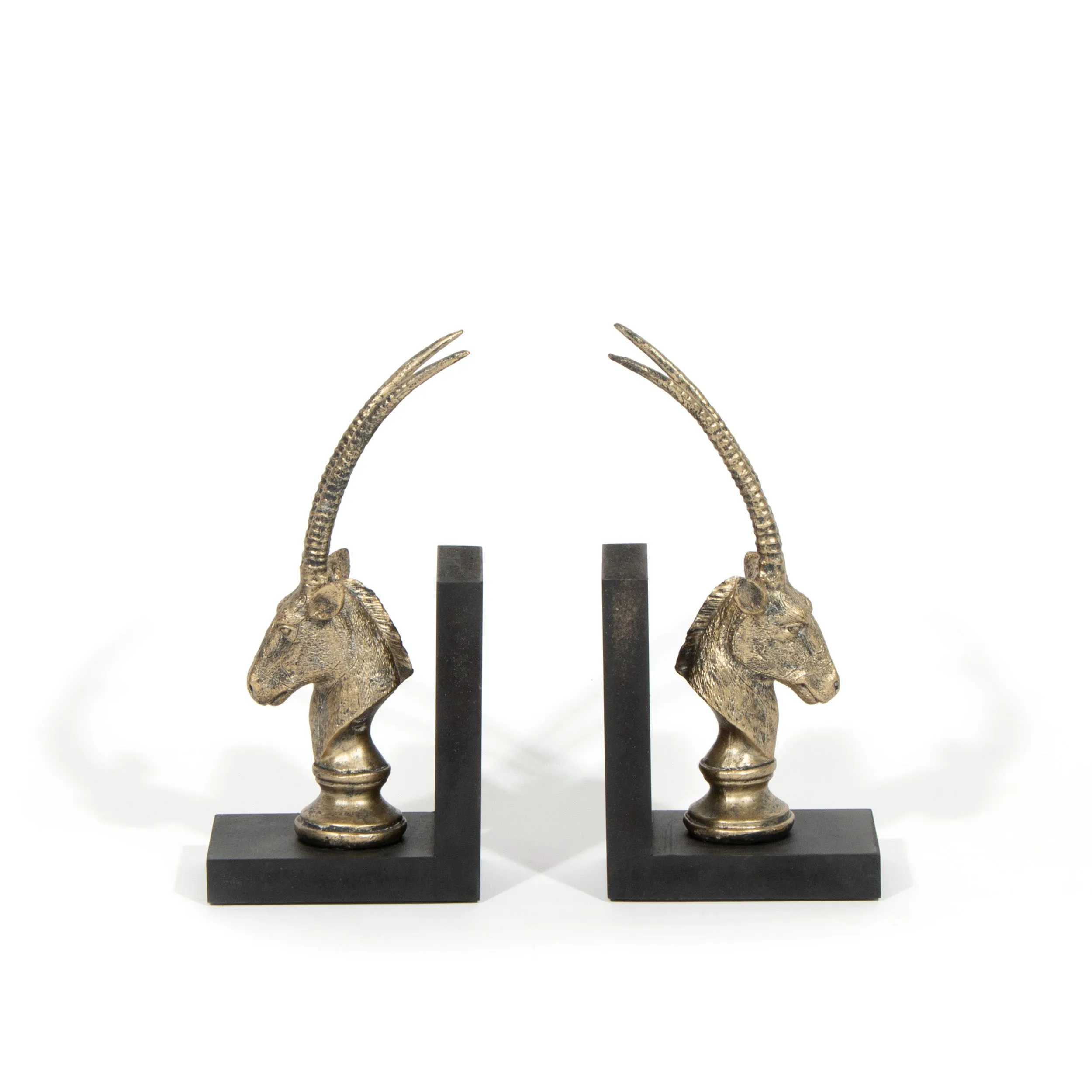 Antelope bookends, Set of 2