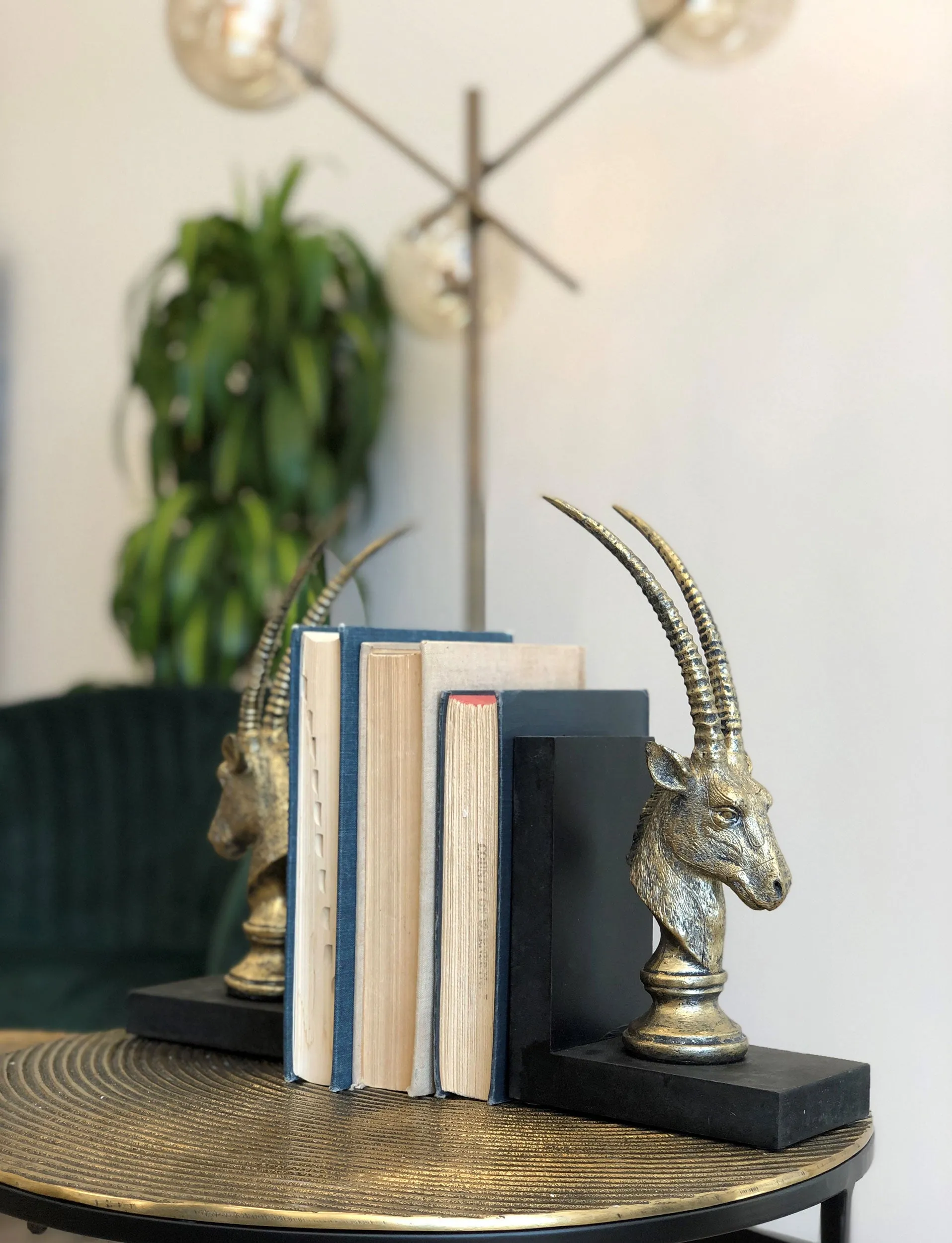 Antelope bookends, Set of 2