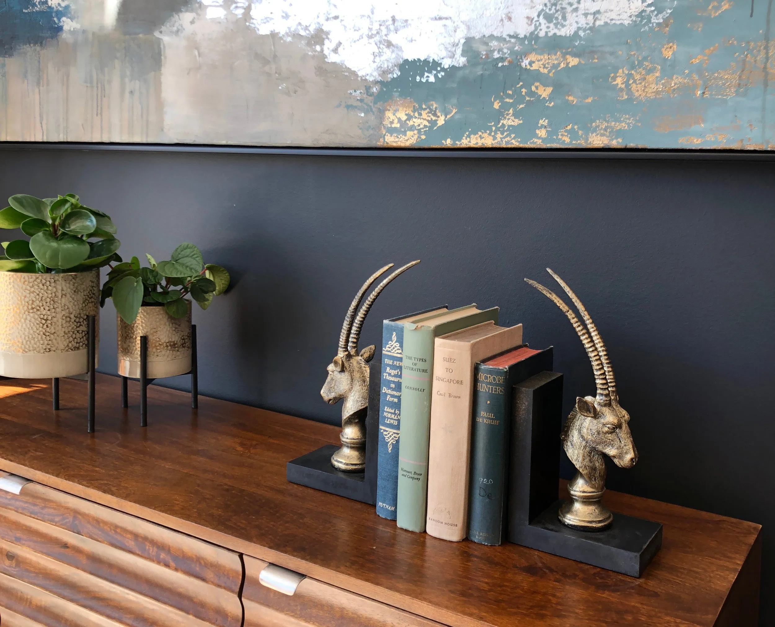 Antelope bookends, Set of 2