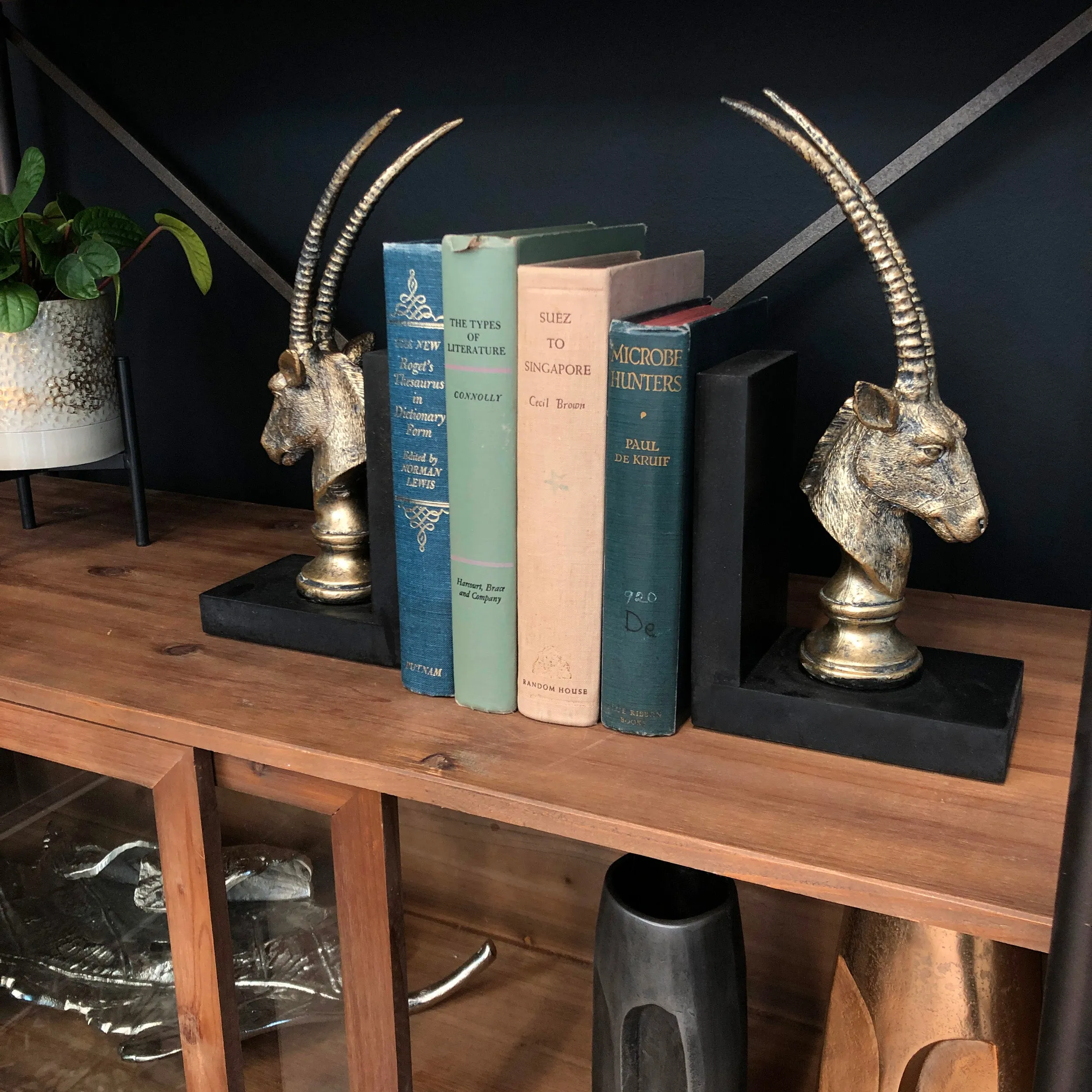 Antelope bookends, Set of 2