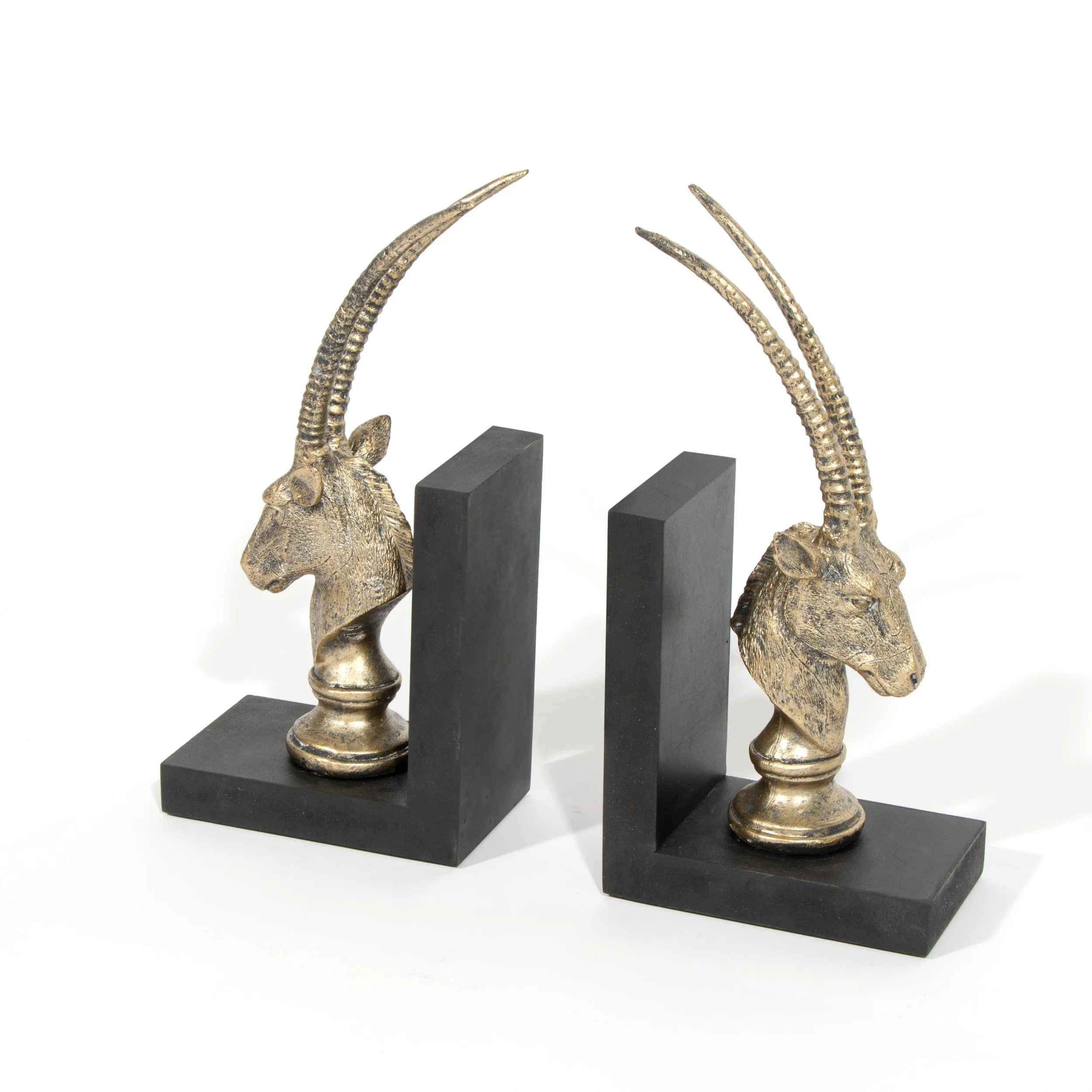 Antelope bookends, Set of 2