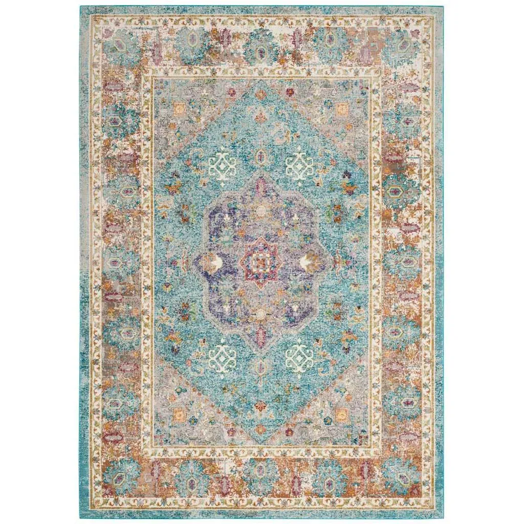Aria Light Blue/Creme Area Rug
