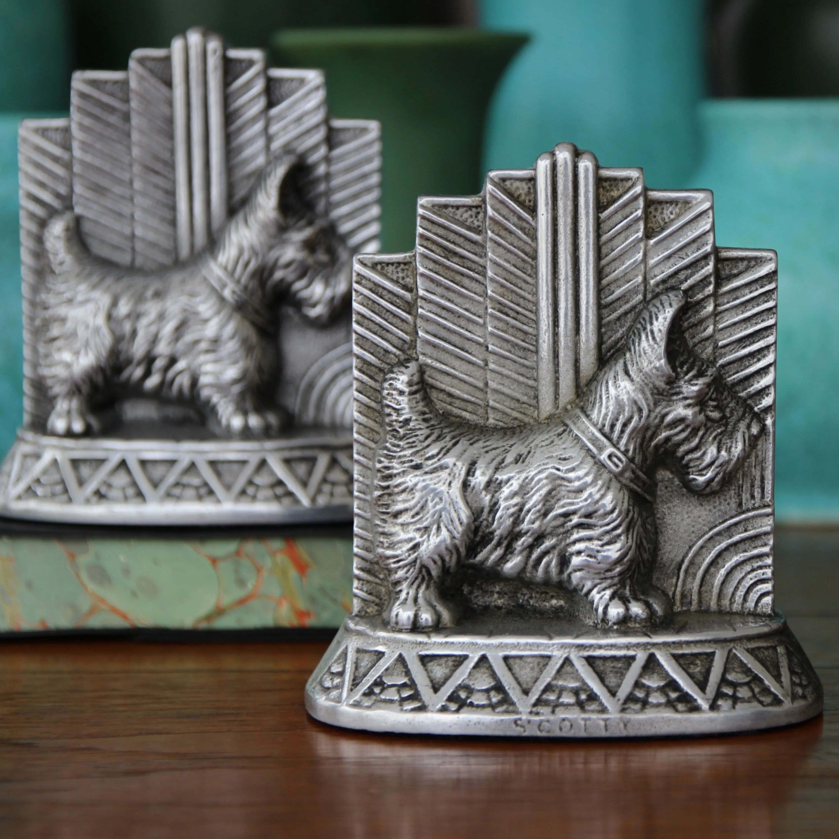 Art Deco Scottie Bookends