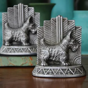 Art Deco Scottie Bookends