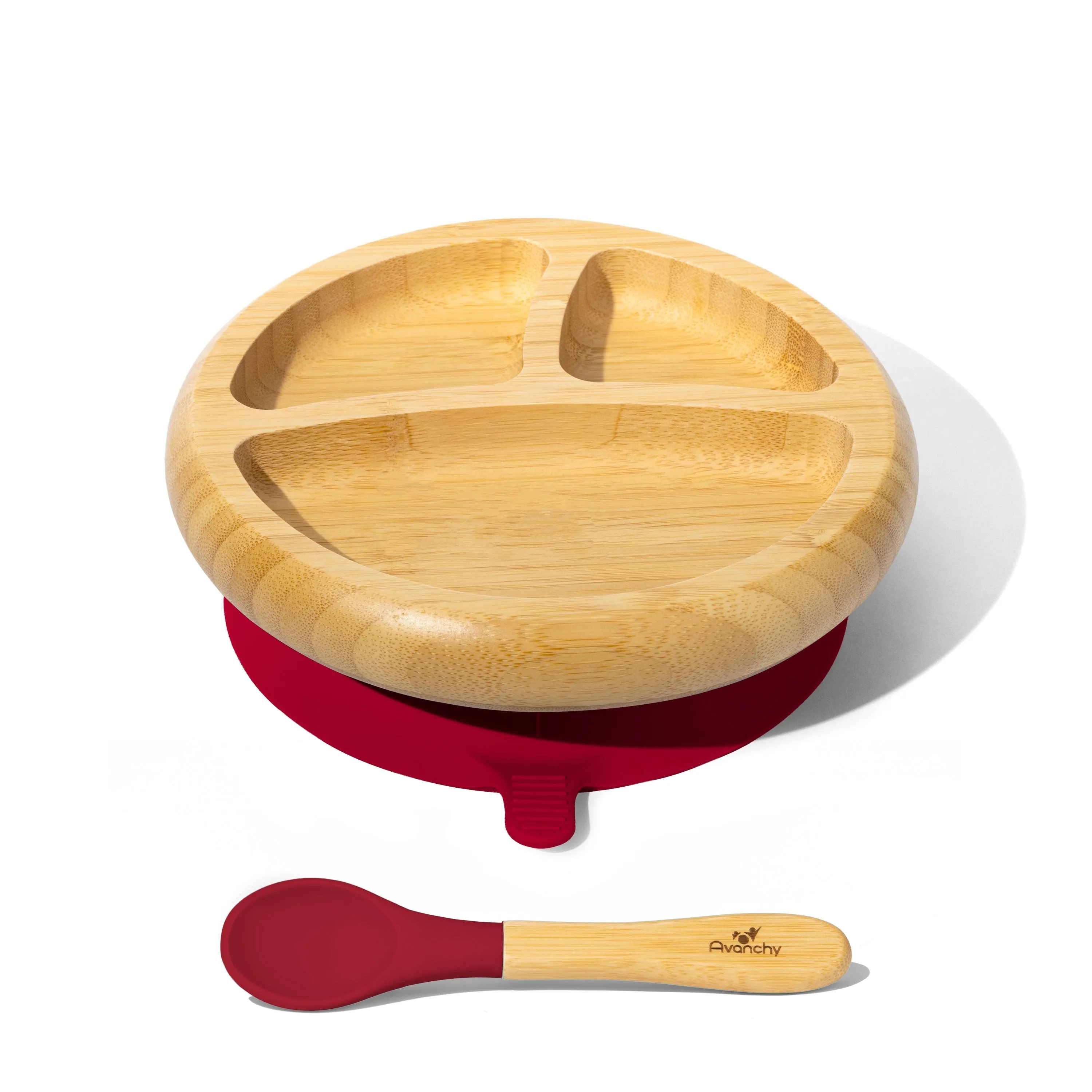 Avanchy Bamboo Baby Plate & Spoon - Yellow
