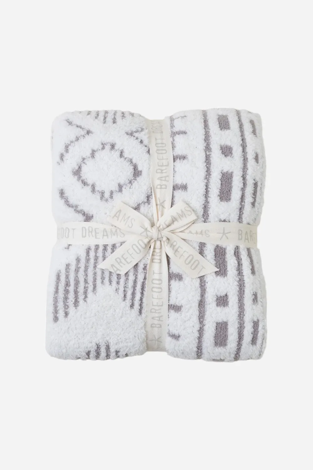 Barefoot Dreams Cozy Chic Artisan Throw in Cream-Beach Rock