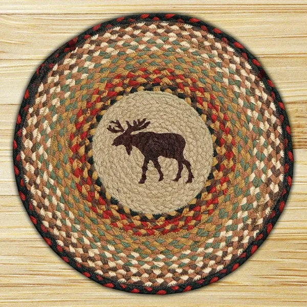 Beautiful Moose Portrait Printed Chair Pad
