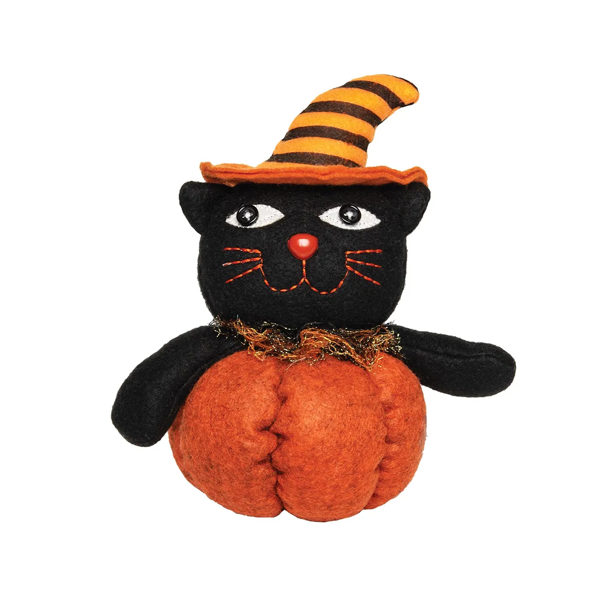 Black Cat in Pumpkin Figurine