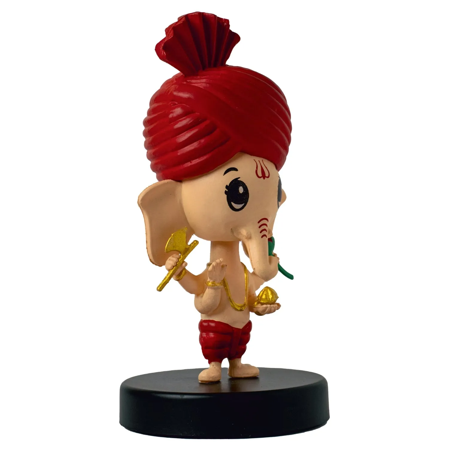 Bobble Head Ganesha Red 5 in