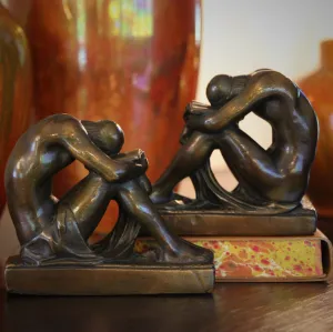Bronze Solitude Bookends