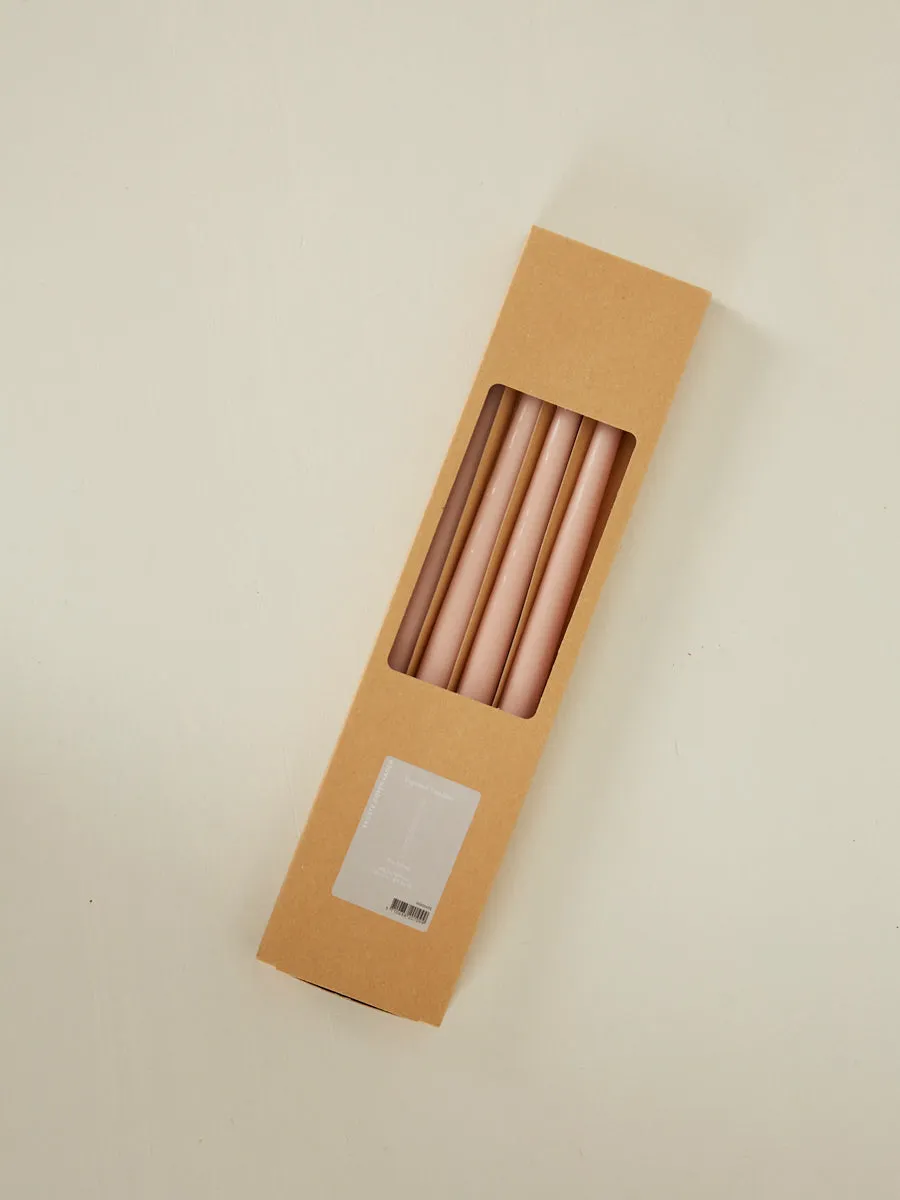 Broste Taper Candle (boxed set of 4) - Peach Pink