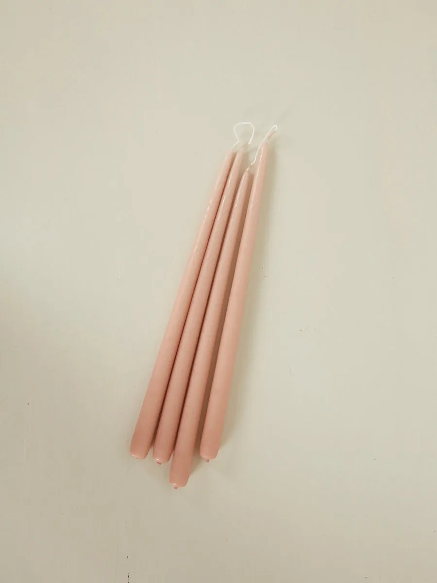 Broste Taper Candle (boxed set of 4) - Peach Pink