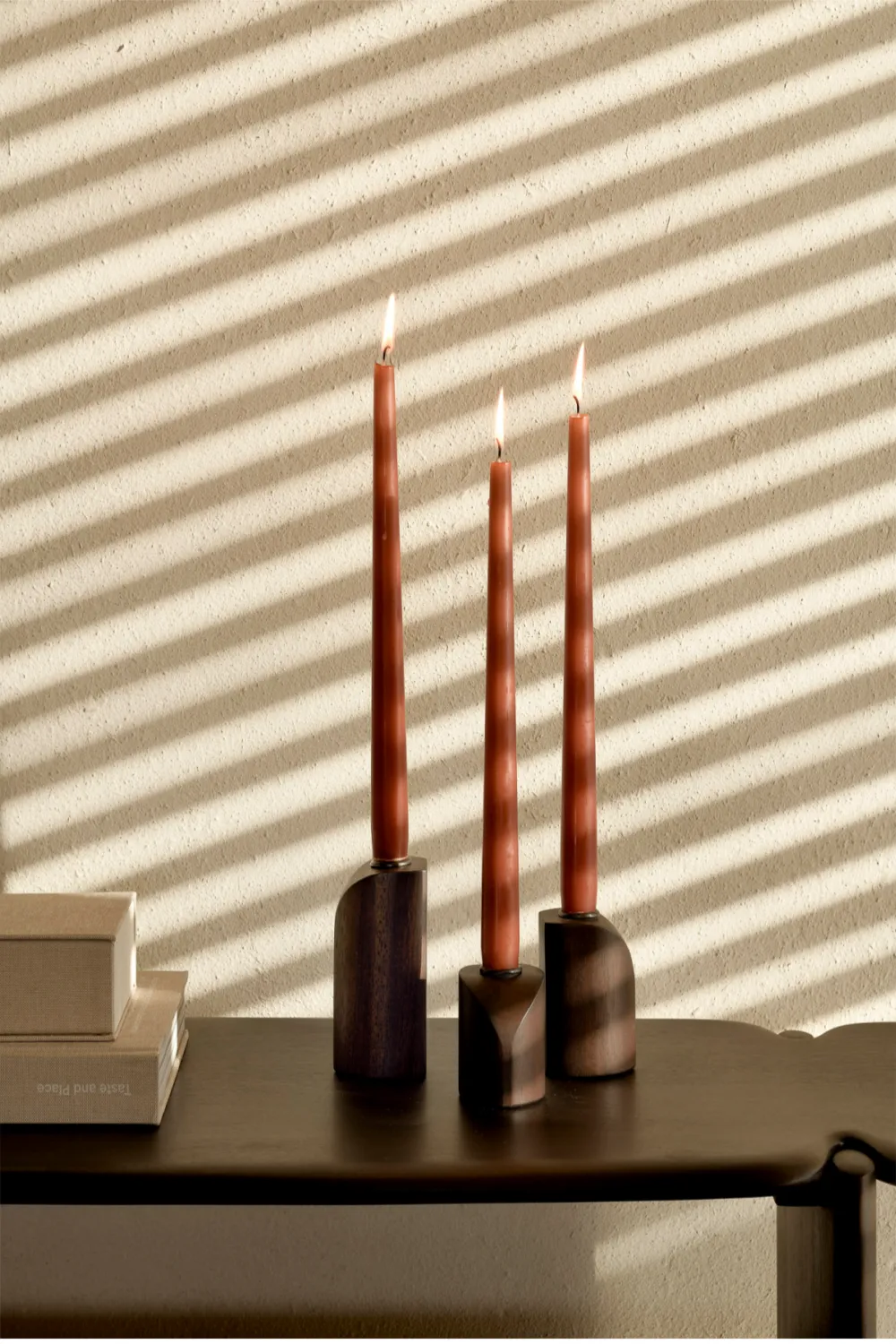 Brown Mahogany Candle Holders (3) | Ethnicraft PI