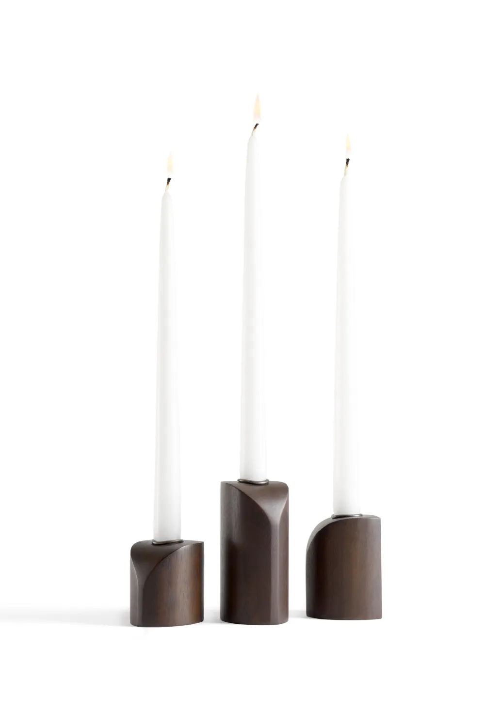 Brown Mahogany Candle Holders (3) | Ethnicraft PI
