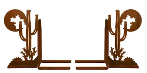 Cactus Moon Bookend Set - Burnished