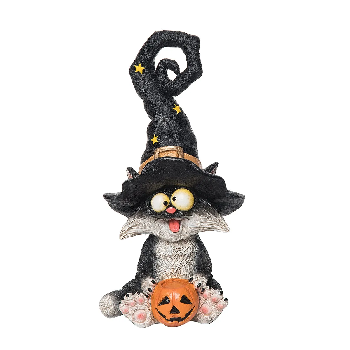 Cat with Black Hat Figurine