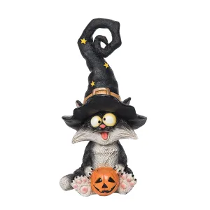 Cat with Black Hat Figurine