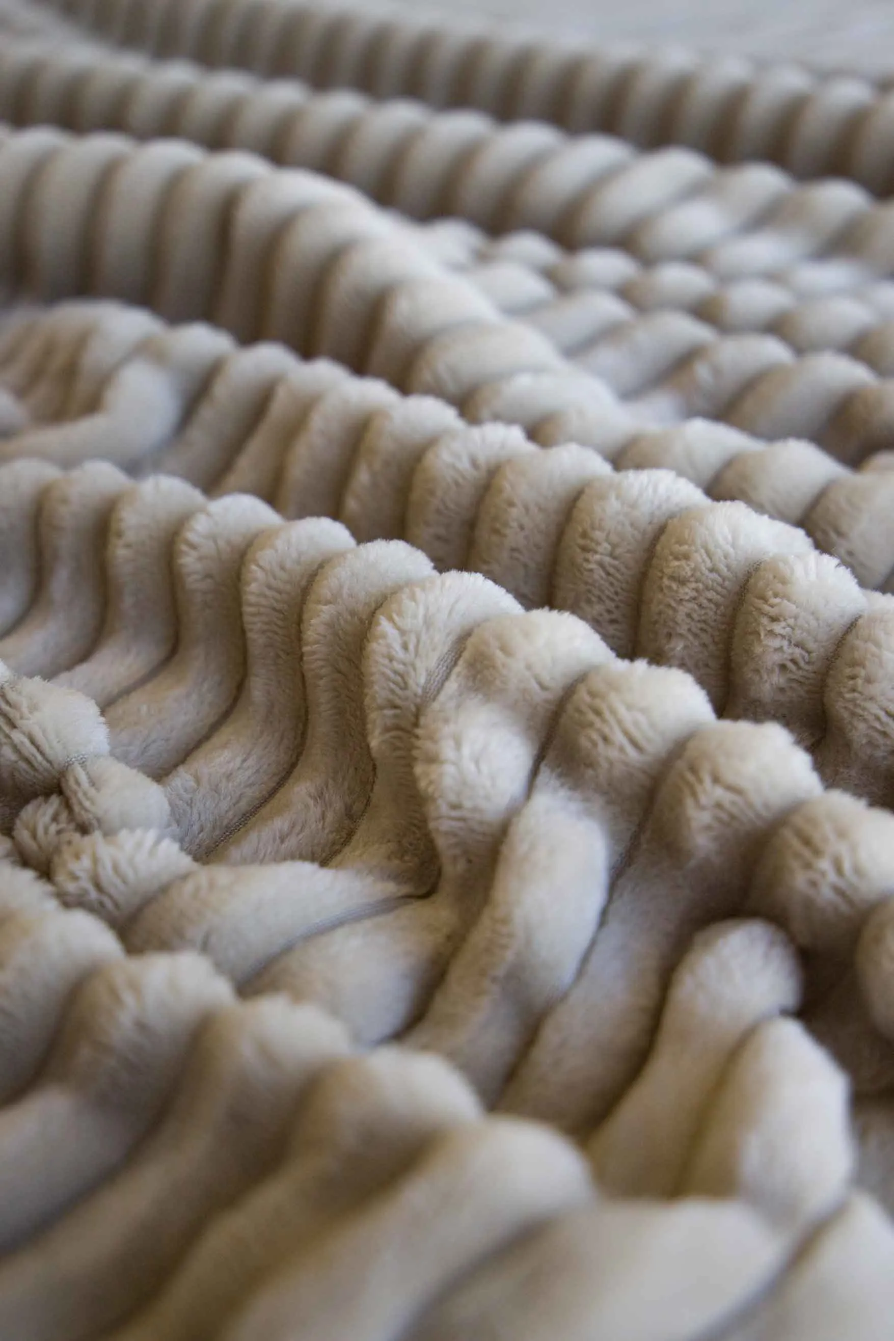 Catherine Premium Faux Fur Ribbed Throw