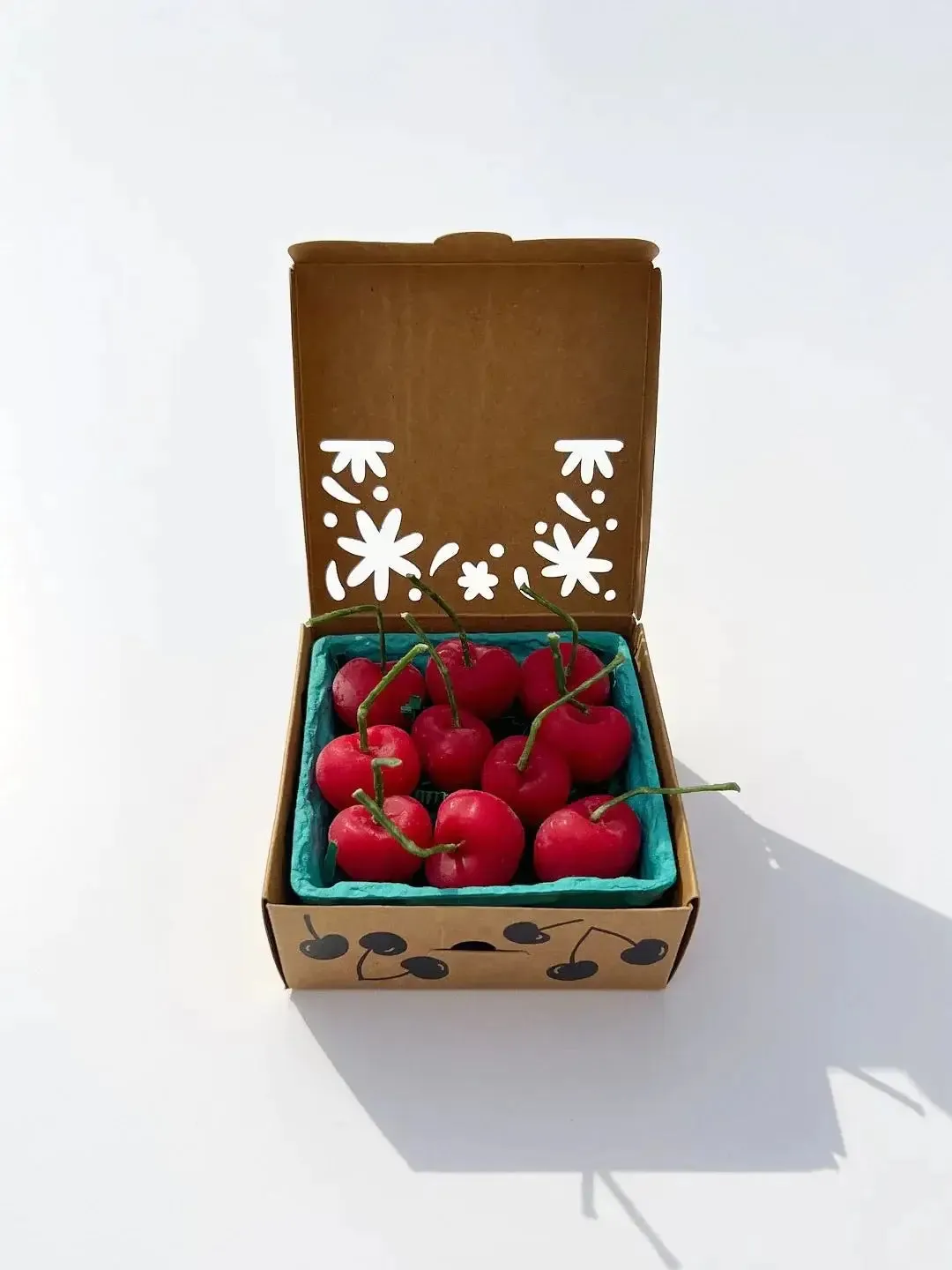 Cherry Beeswax Birthday Candles: 5