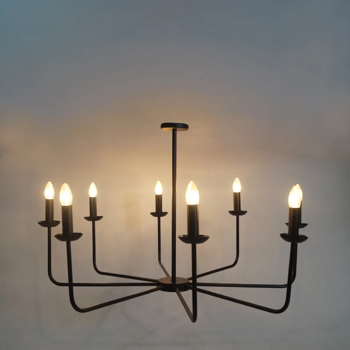 Clr111 Vintage Farmhouse Black Chandelier