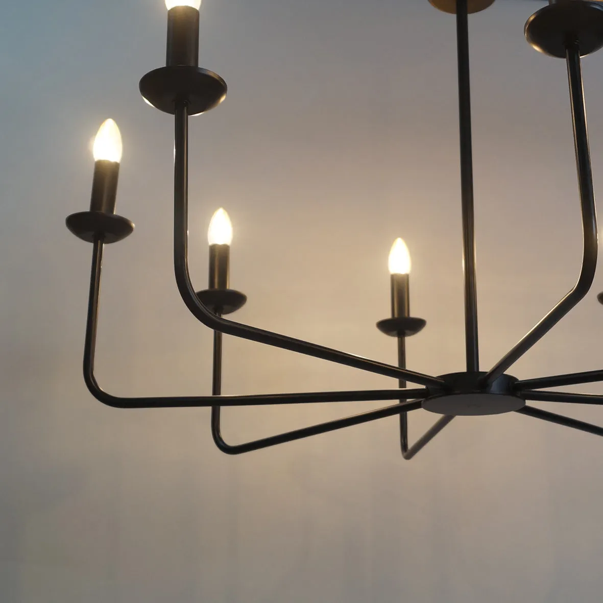 Clr111 Vintage Farmhouse Black Chandelier