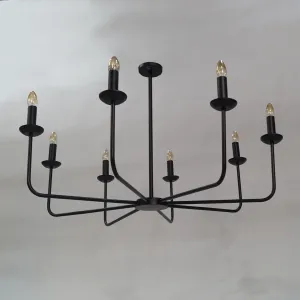 Clr111 Vintage Farmhouse Black Chandelier