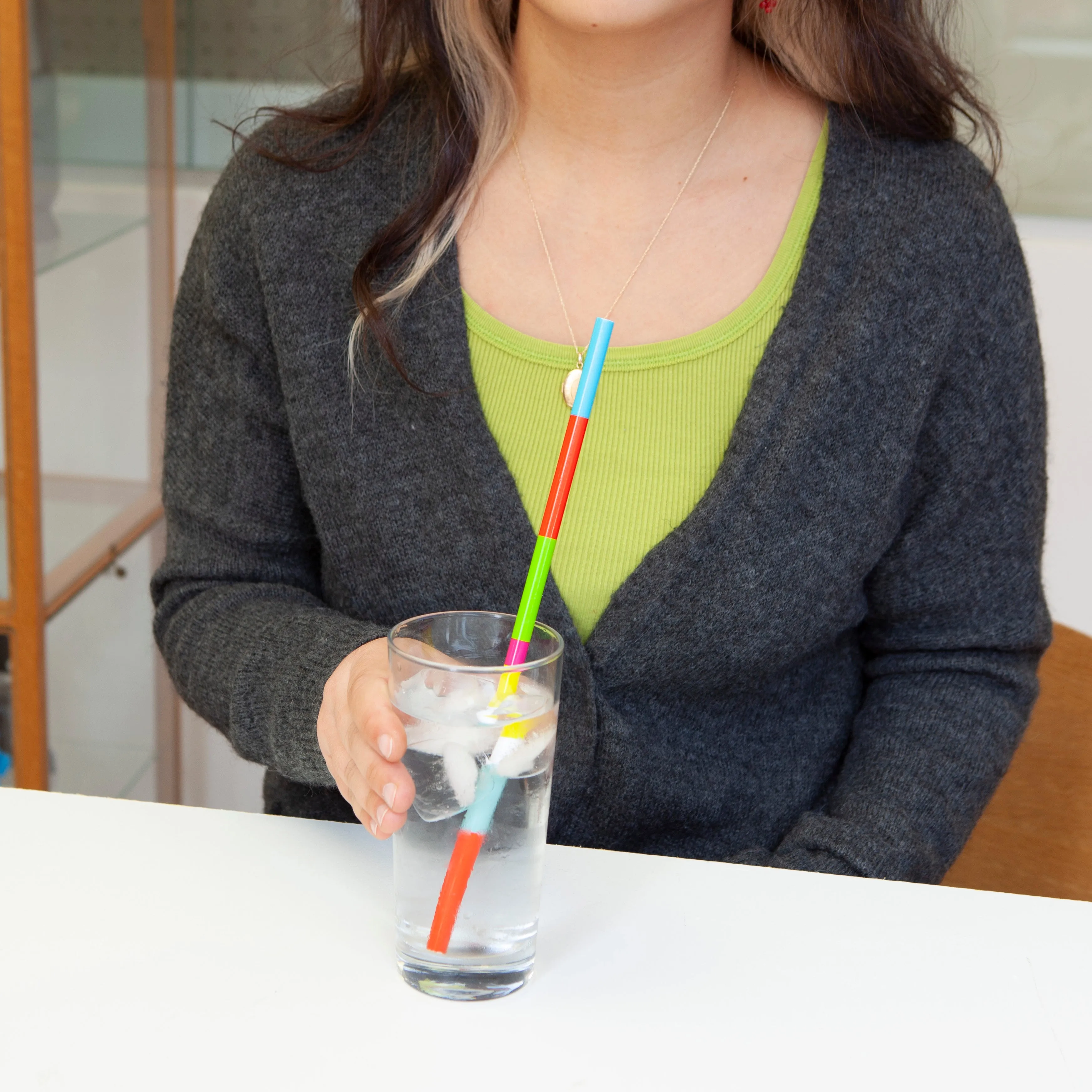 Color Block Reusable Straws