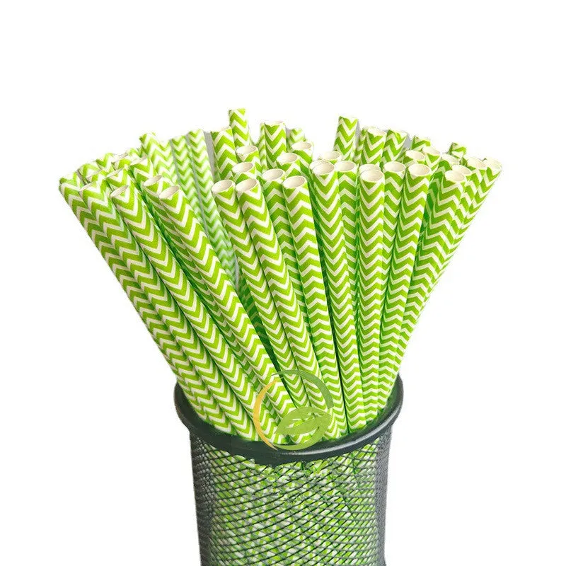 Color paper straws bronzing straws