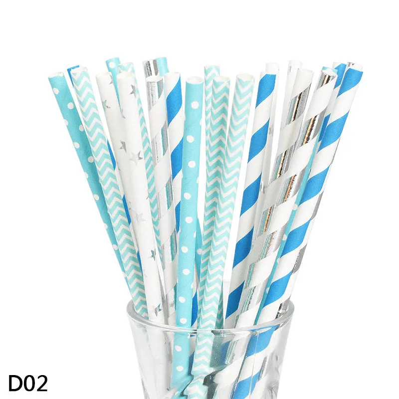 Color paper straws bronzing straws