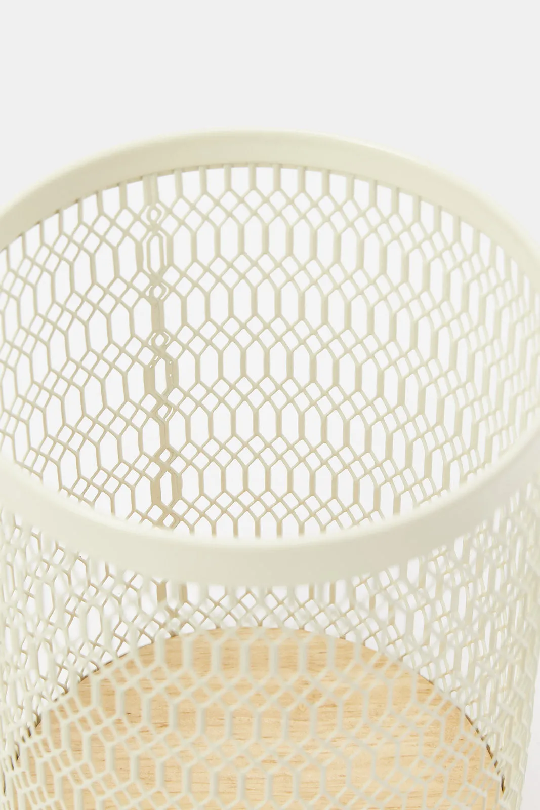 Cream Round Utensils Holder