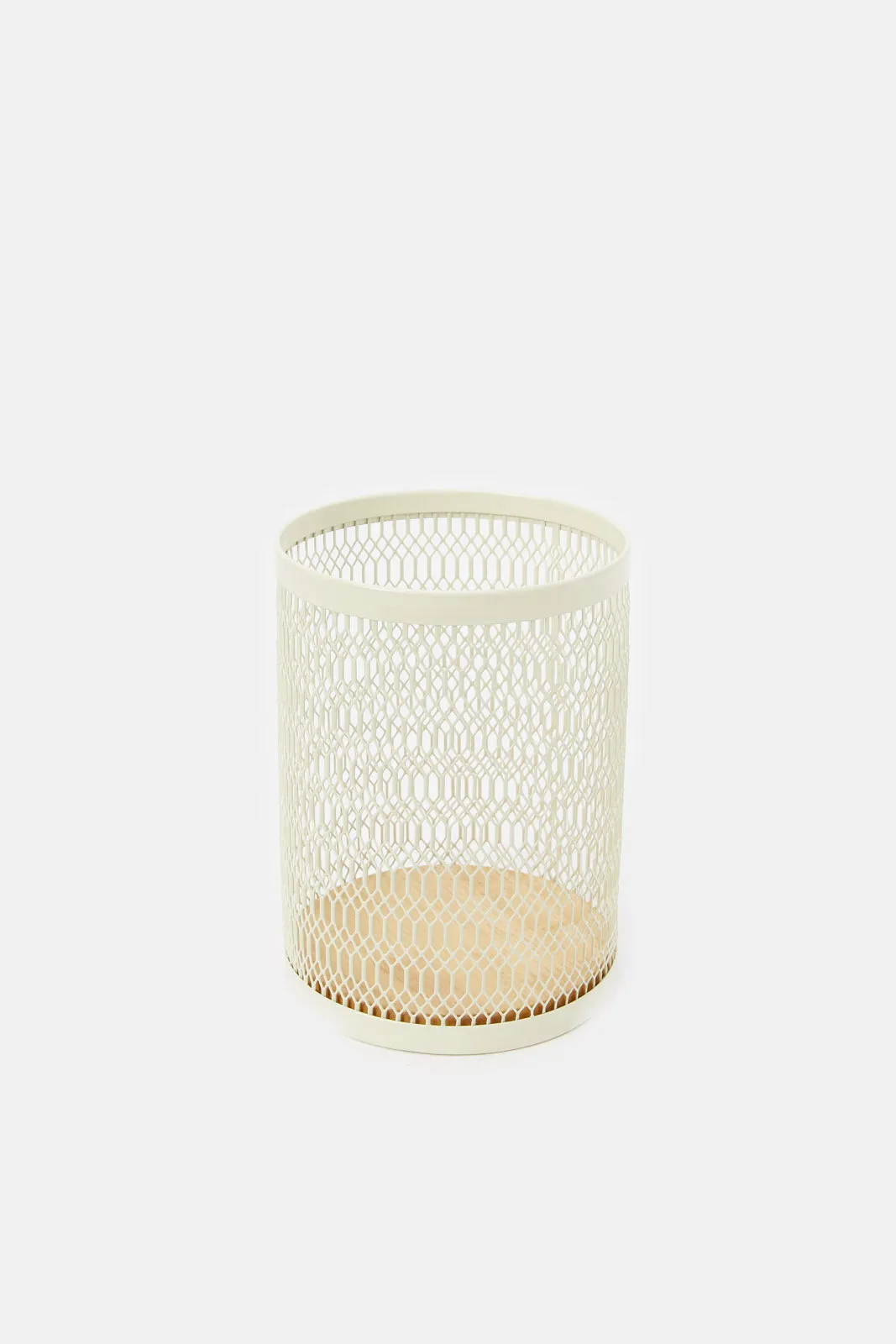 Cream Round Utensils Holder