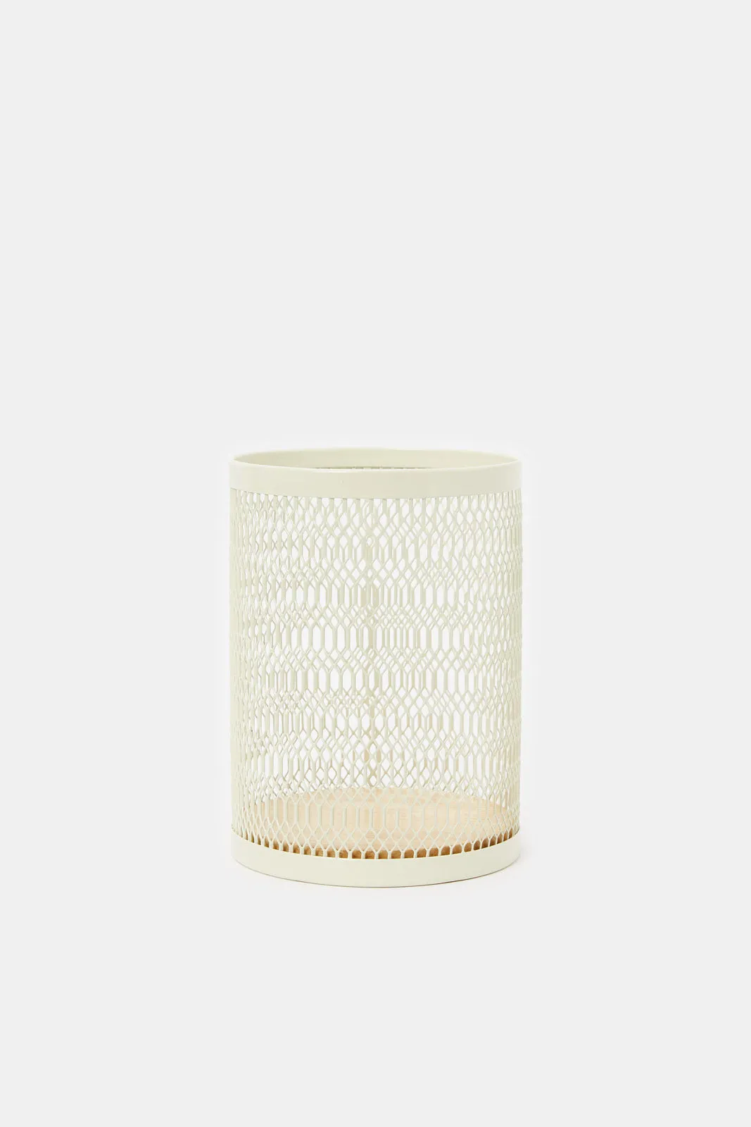 Cream Round Utensils Holder