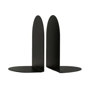 Curved Metal Bookends - Black