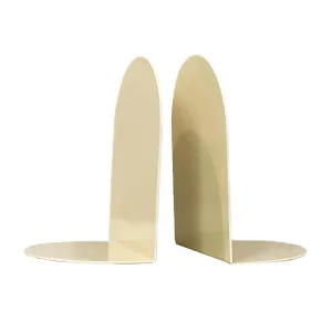 Curved Metal Bookends - Cream Sand