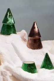 Cypress & Fir 7oz Green Stacked Tree Candle