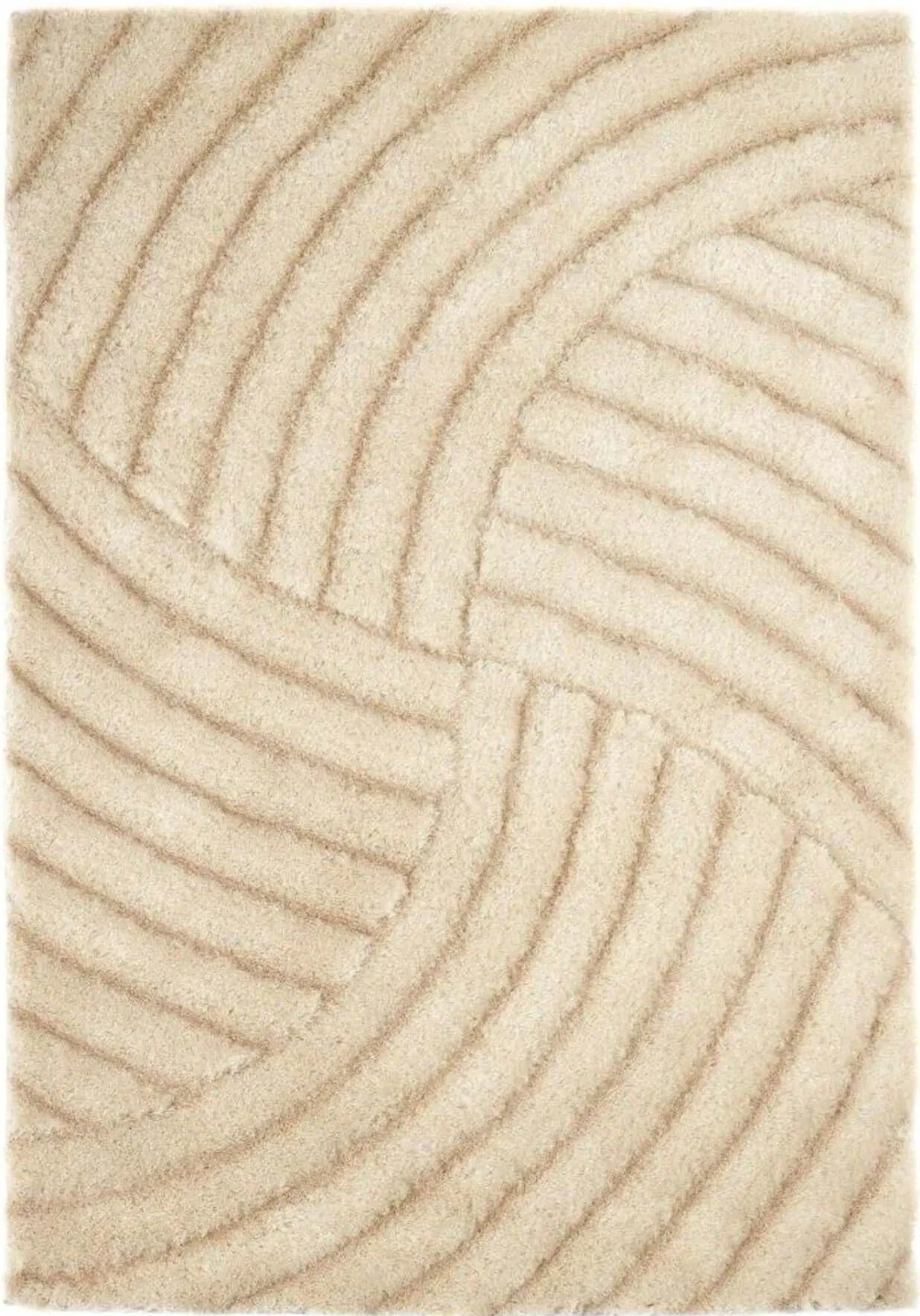 Dallas Champagne Shaggy Rug