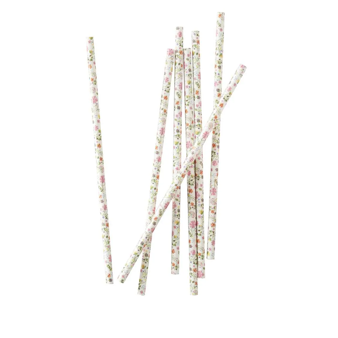 Ditsy Floral Paper Straws Pack of 25