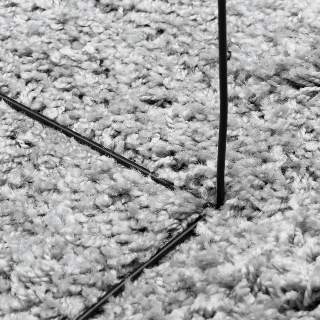 Elegant vidaXL Shaggy Rug PAMPLONA - Cozy High Pile Modern Grey Rug Ø 280 cm, Durable and Stylish